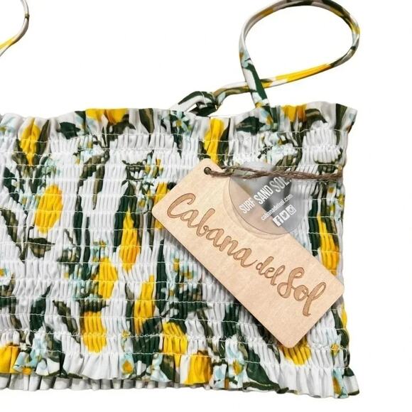 Cabana Del Sol Lemon Print Bikini Set Size Medium NWT - Picture 9 of 11